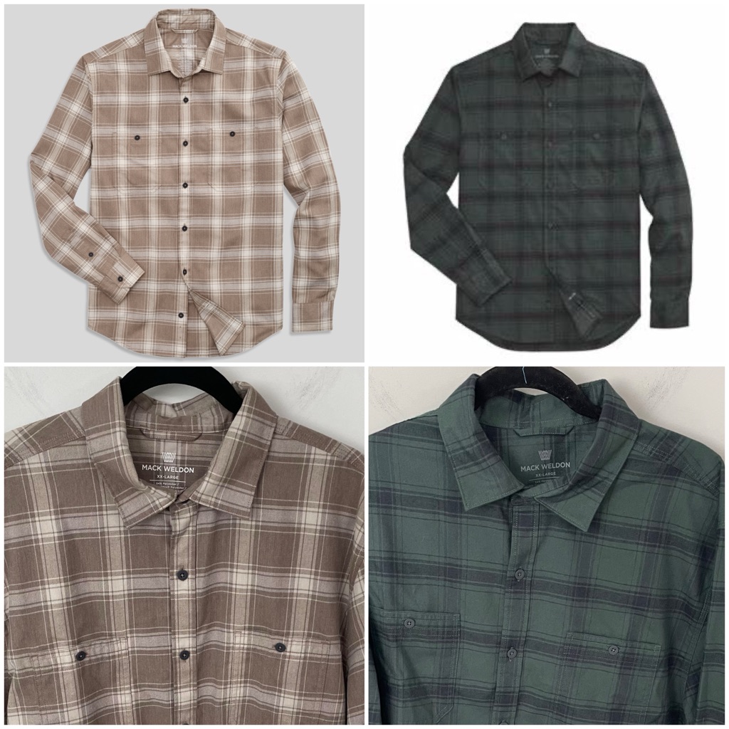 Two Mack Weldon Warmknit Flannel Shirts Size Xxl Performance Merino Wool. 10